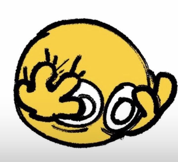 Смайлик держится за голову