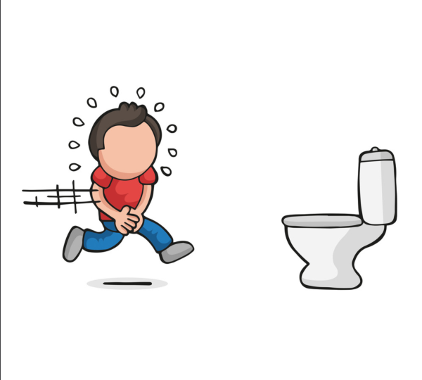 Человек на белом унитазе