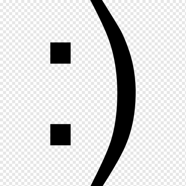 Смайлик двоеточие и скобка