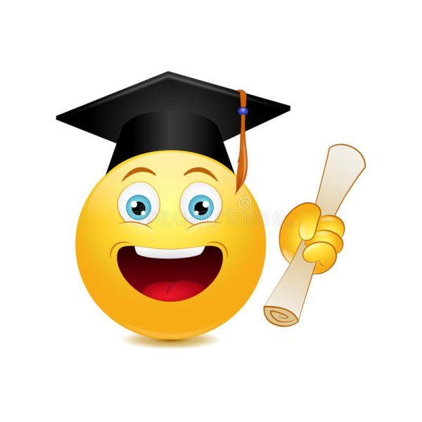 Смайлик в шапочке выпускника