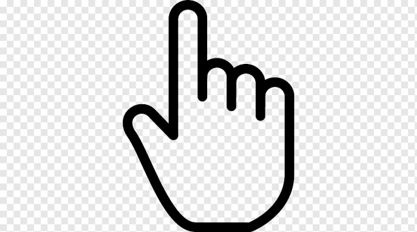 Значок рука с указательным пальцем