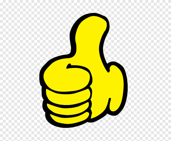 Желтый палец вверх