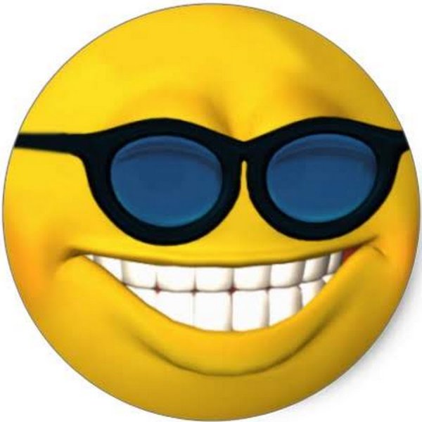 Улыбающийся смайлик в очках