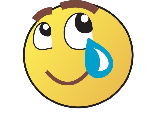 Смайлик со слезами на глазах