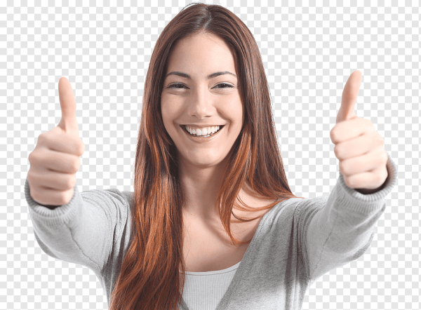 Довольная девушка