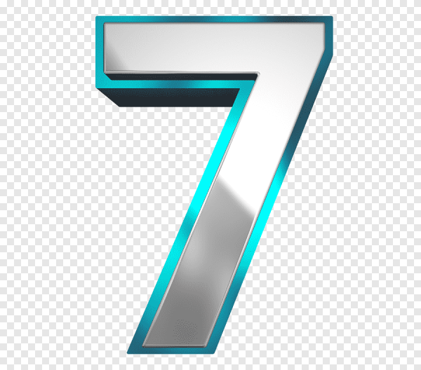 Золотистая цифра 7