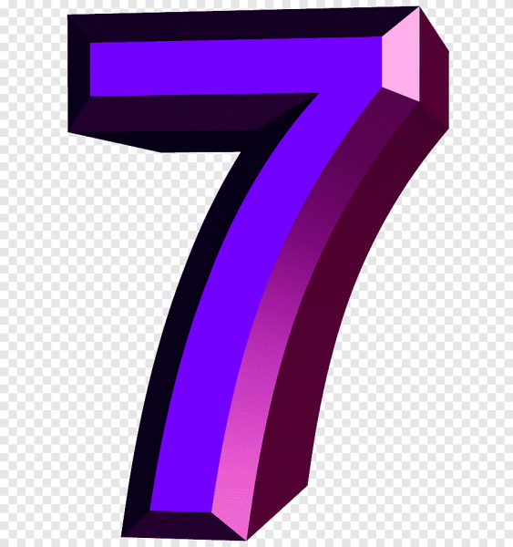 Цифра 7 цветная