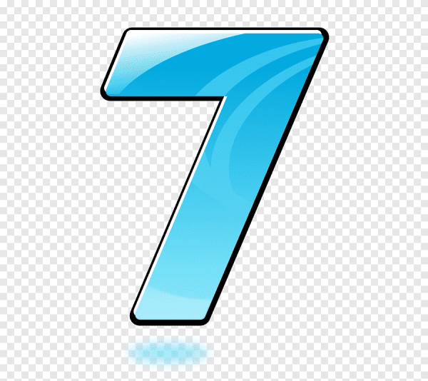Цифра 7 прозрачная