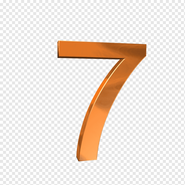 Цифра 7 красная