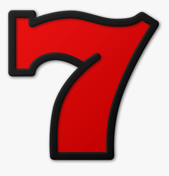 Цифра 7 Золотая