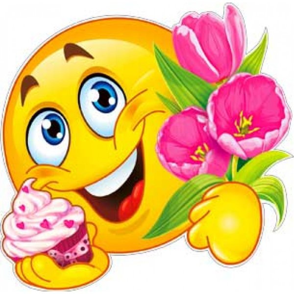 Смайлик цветочек