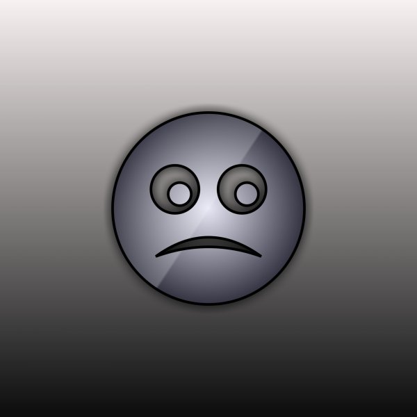 Грустный смайлик черный