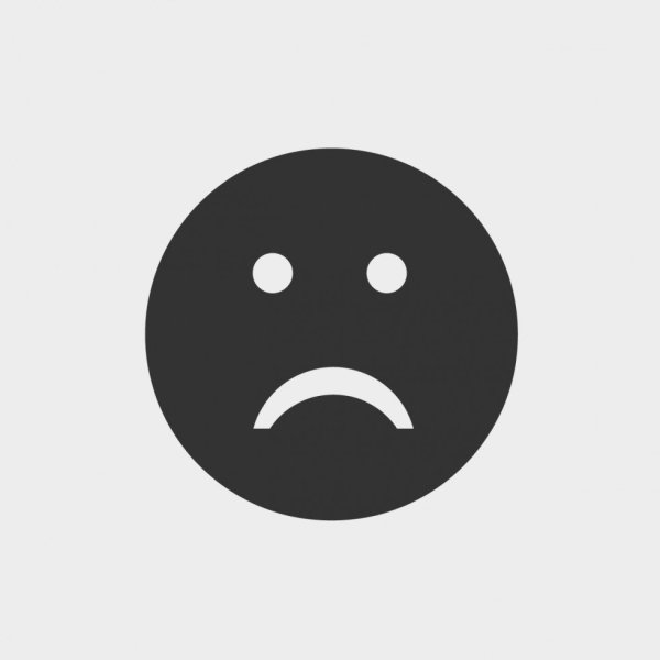 Грустный смайлик черный