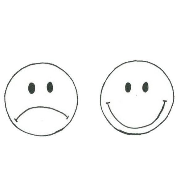 Смайлик радостный и грустный