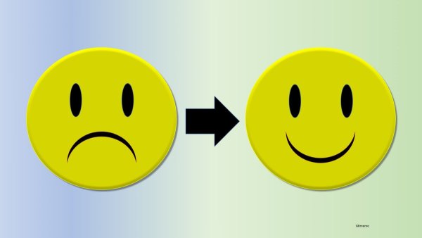 Смайлик счастливый и грустный