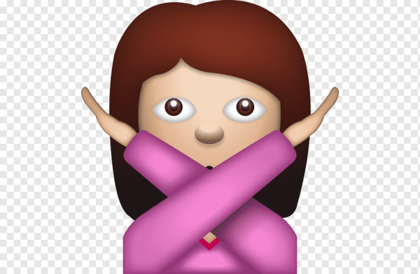 Смайлик девочка с рукой