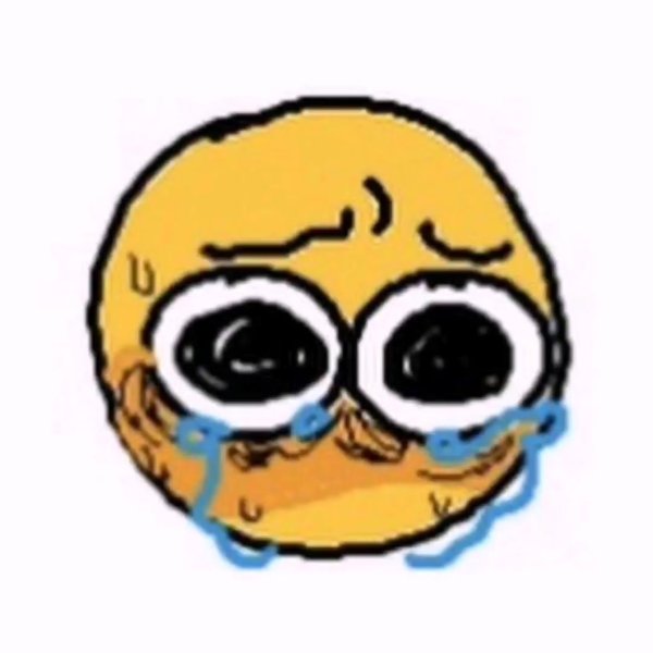 Смайлик кричит и плачет