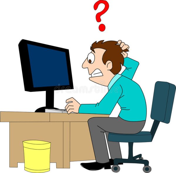 Человечек сидит в компьютере