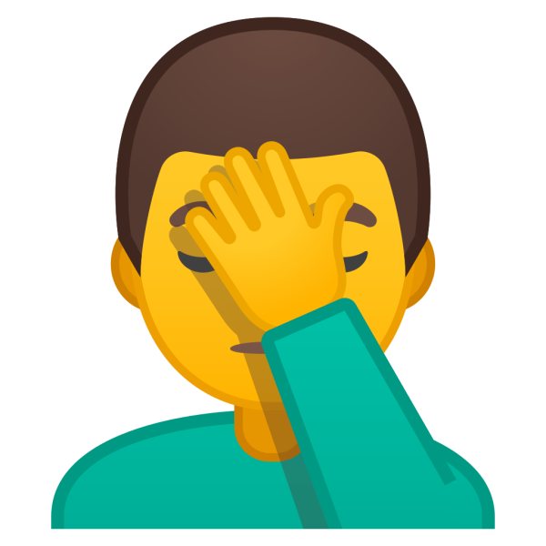 Смайлик закрывающий лицо рукой