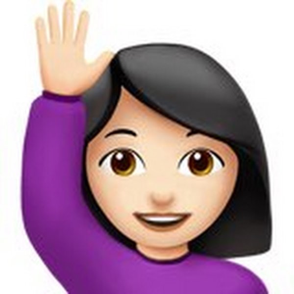 Смайл девочка с рукой