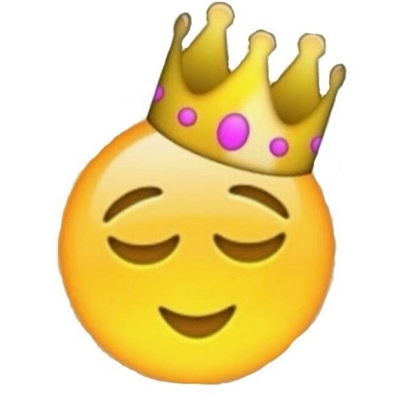 Смайл с короной на голове