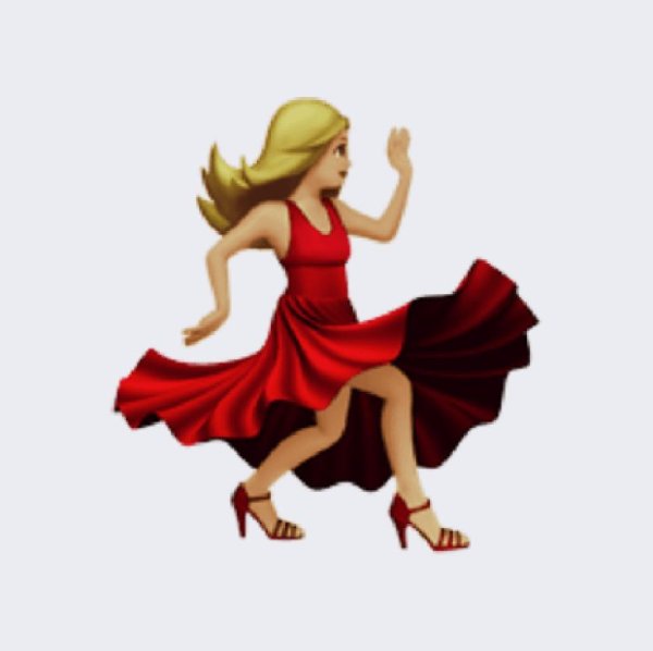 Смайлик девочка в Красном платье