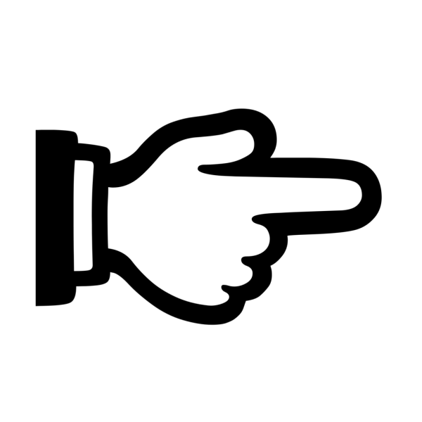 Смайлик указательный палец вправо