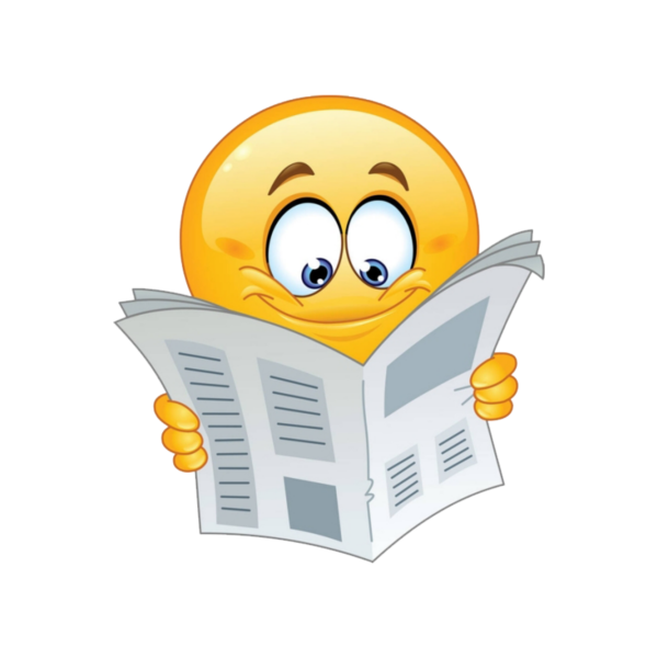 Смайлик читает книгу