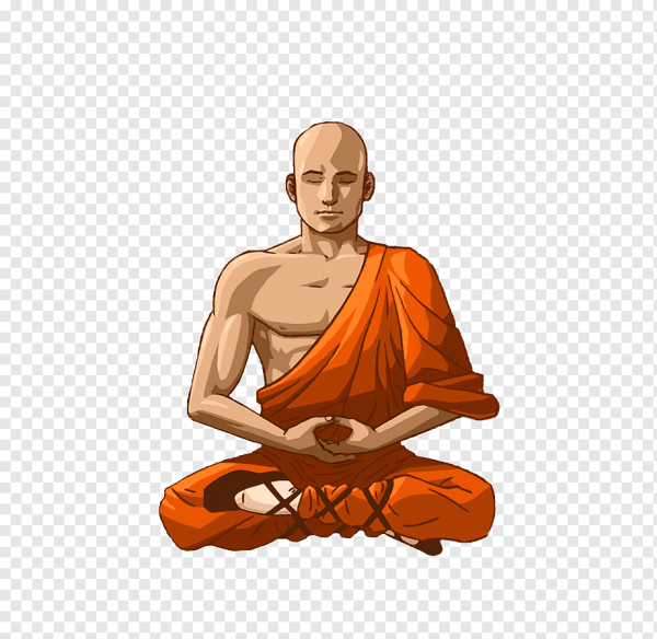 Монах Шаолинь медитирует