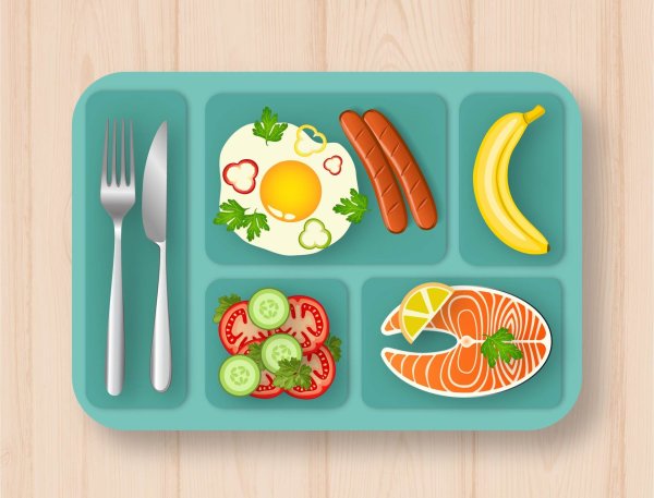 Нарисованная еда ланч