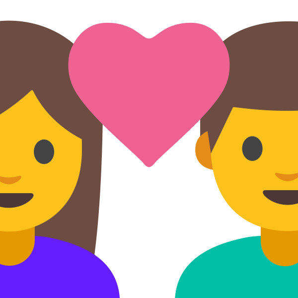 Смайлик девушка и парень