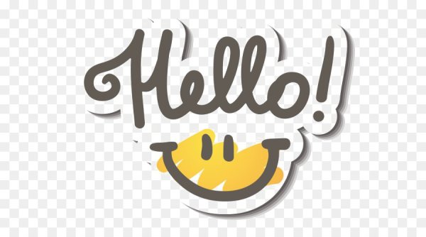 Hello на прозрачном фоне
