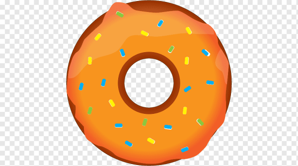 Оранжевый пончик
