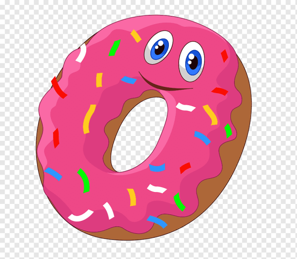 Цифры в виде пончика