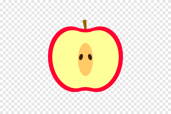 Половина яблока смайлик