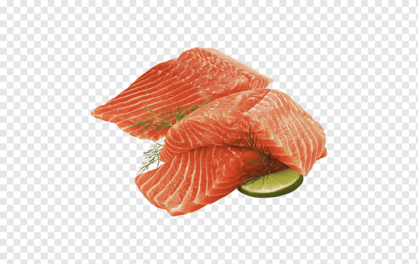 Сашими на белом фоне