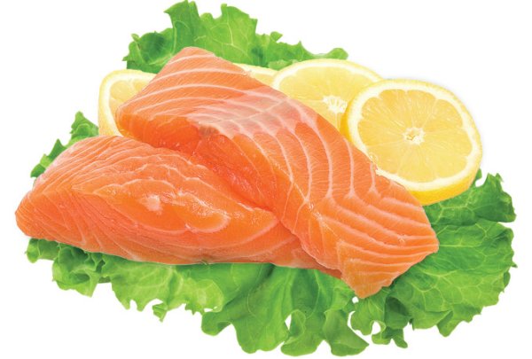 Филе рыбы на белом фоне