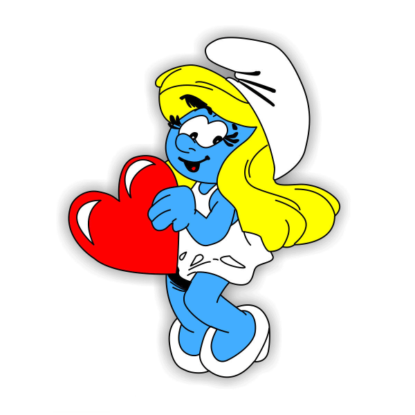 Папа Смурф и Смурфетта любовь