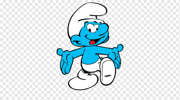 Смурф улыбается