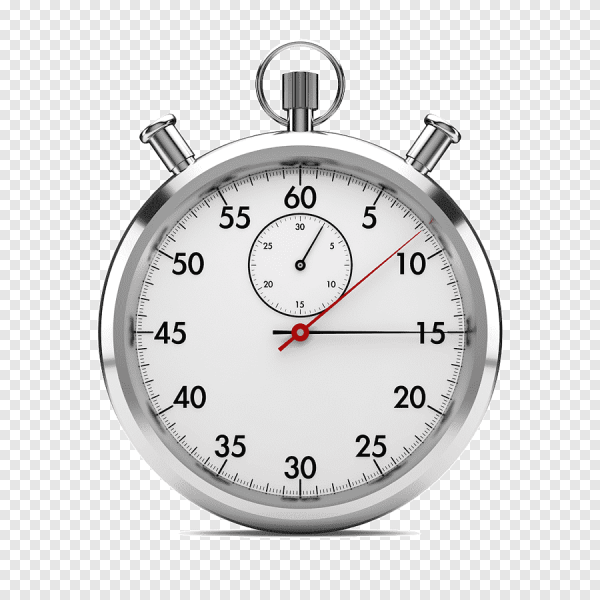 Секундомер на белом фоне