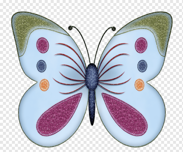 Изображения бабочек, смайликов