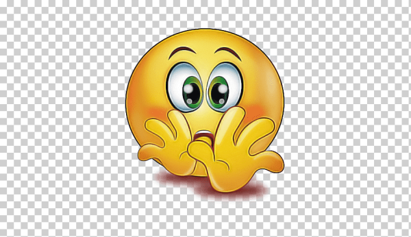 Пугающийся смайлик