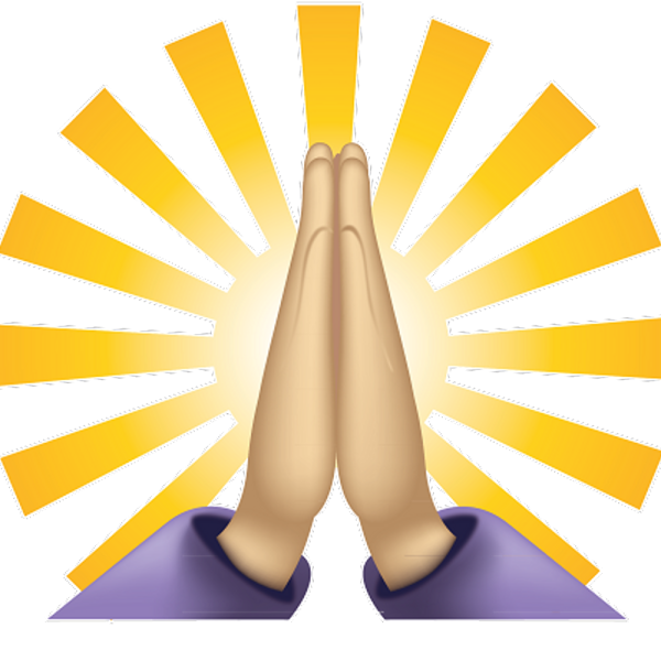 Смайлик сложенные ладони