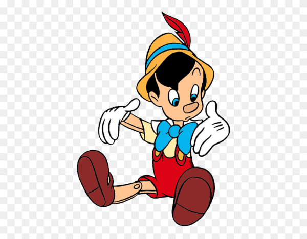 Пиноккио на белом фоне