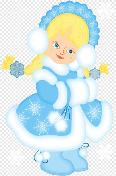 Снегурочки на прозрачном фоне