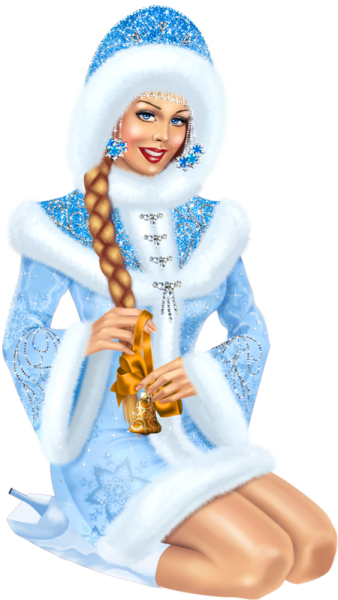 Красивые мультяшные Снегурочки