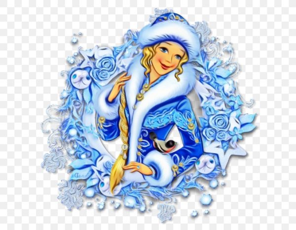 Снегурочка на прозрачном фоне