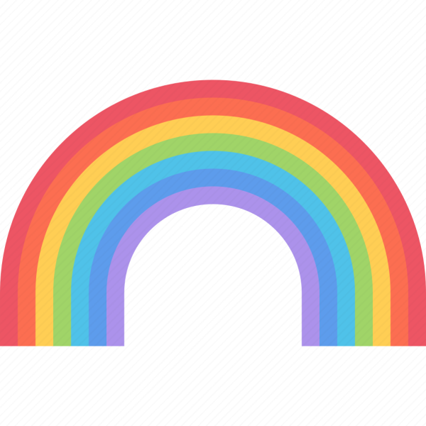 Значок радуги Смайл на прозрачном