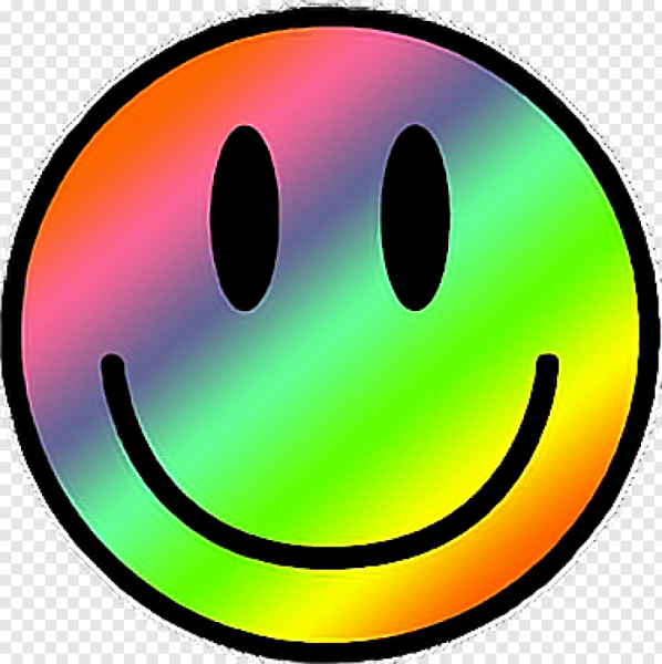 Смайлик цвета радуги