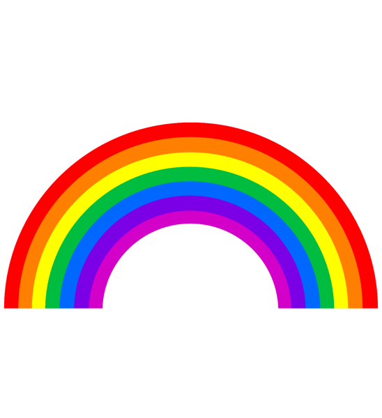 Круглый логотип с радугой